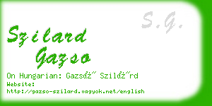 szilard gazso business card